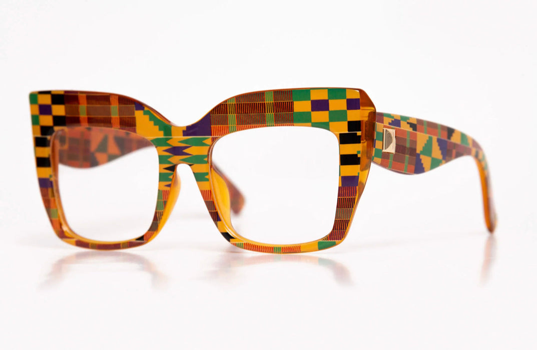 KA kente oversized cateye eyeglasses