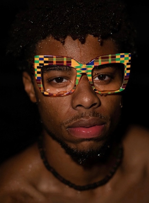 KA kente oversized cateye eyeglasses