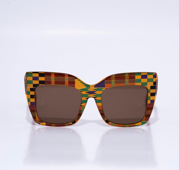 KA kente oversized cateye eyeglasses