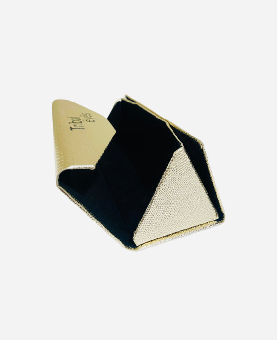 Gold Embossed Leather Case