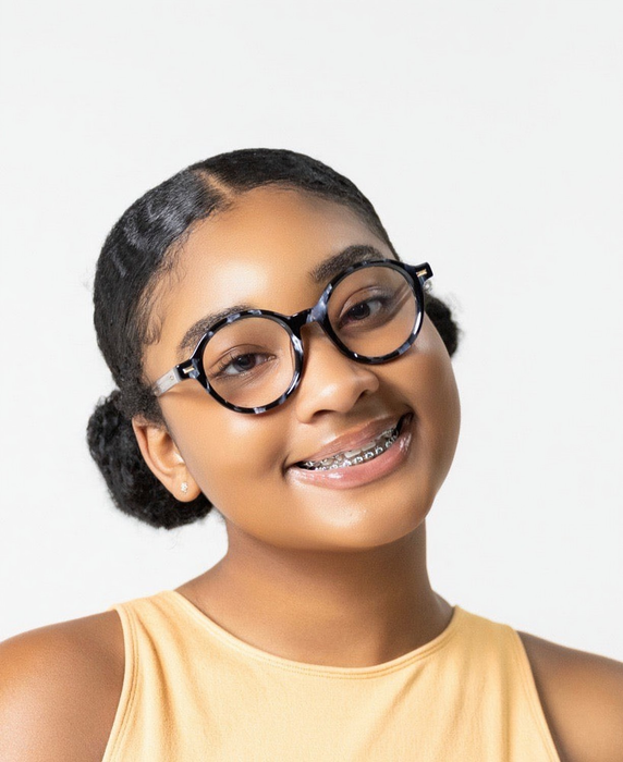 Alexandrite Black Round Eyeglasses