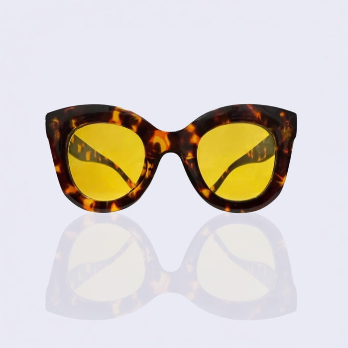 Tortoise shell yellow sunglasses