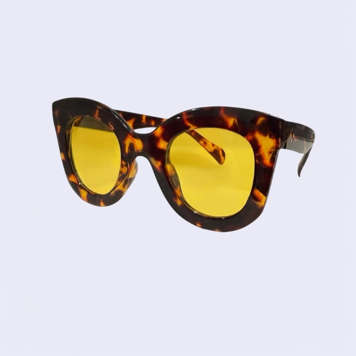 Tortoise shell yellow sunglasses