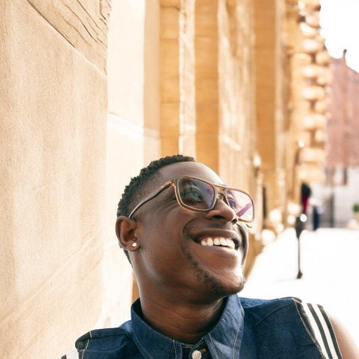 Whipped Fudge Rectangular Dark Sunglasses