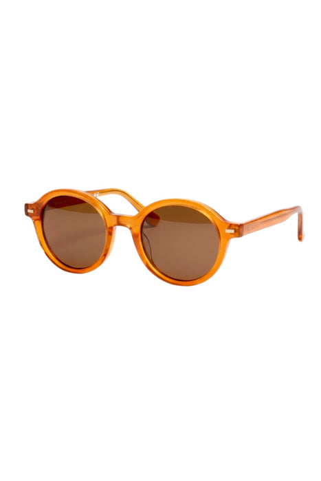 Topaz Orange Round Sunglasses