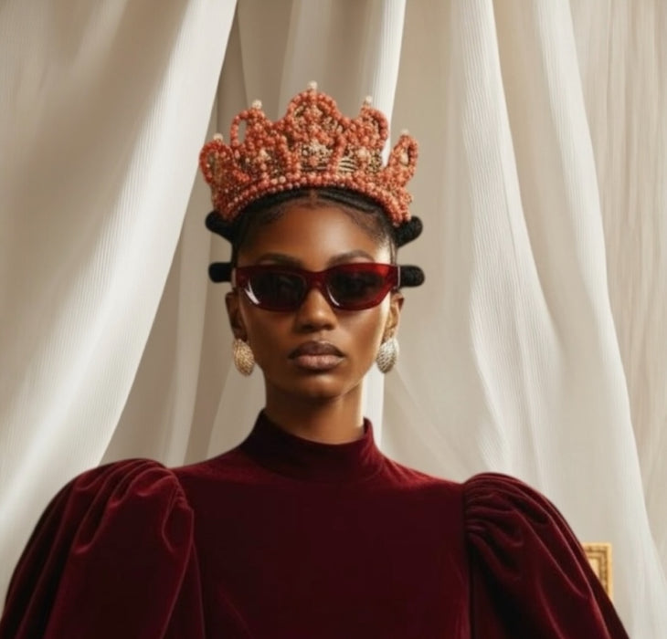 Queen Moremi cat eye in red