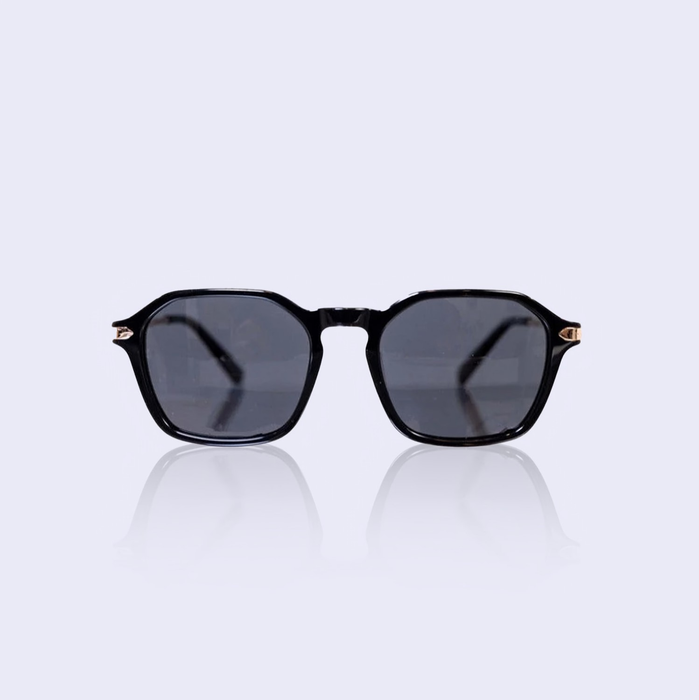 Tourmaline Black Square Sunglasses