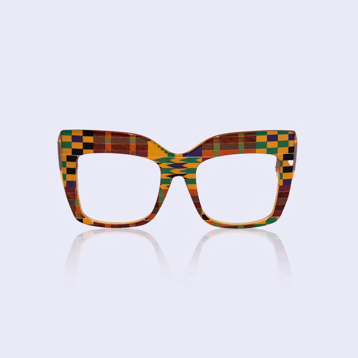 KA kente oversized cateye eyeglasses
