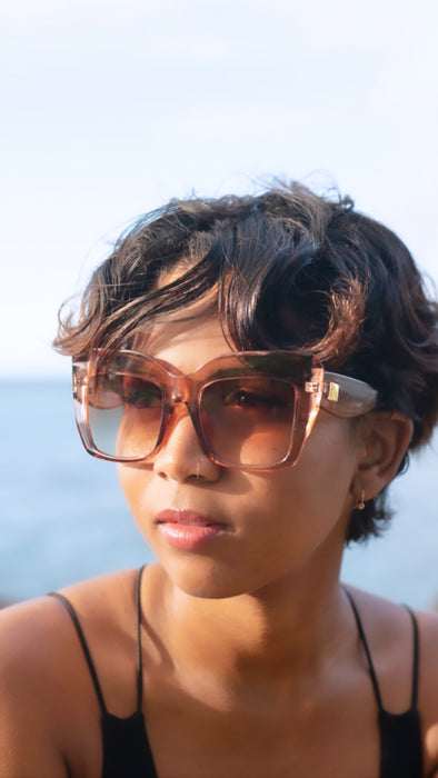 Champagne cat eye sunglasses